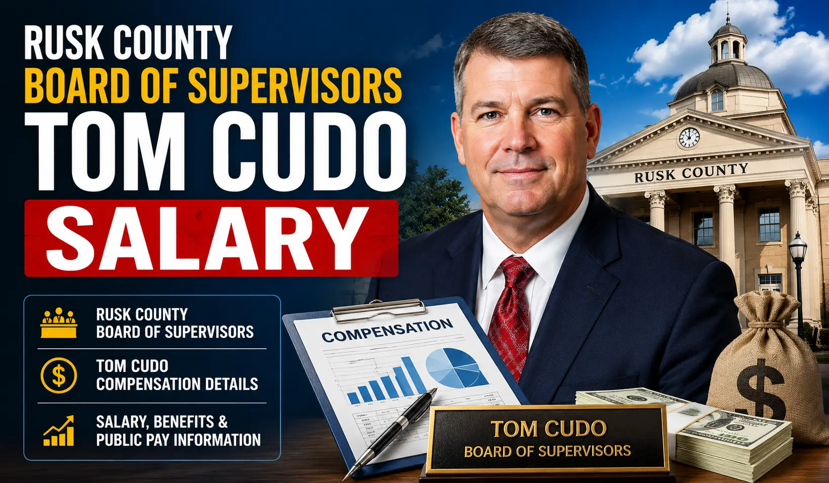 rusk county board of supervisors tom cudo salary​